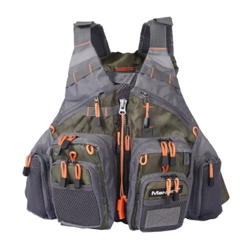 

2019Newest Mutil-Pocket Fishing Vest Adjustable Mesh Fly Fishing Vest Outdoor Sport Life Safety Jacket Swimming Sail