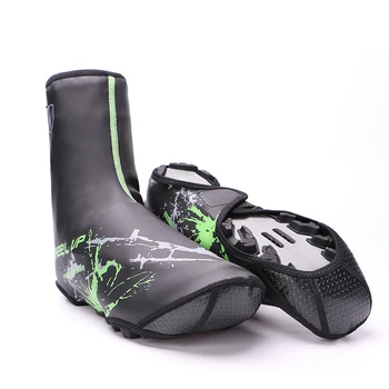 

2020 Bicycle Shoe Covers Winter PU Waterproof Cycling Overshoes Warm Fundas Riding Equipment For MTB Mountaint Road Bike