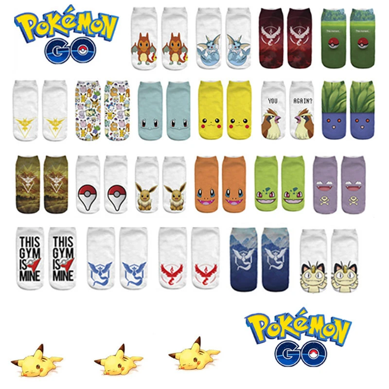男の子と女の子のためのポケモン夏の靴下 サボテン ゼニガメ サボテン アヒル 漫画 Xxx Men S Socks Aliexpress