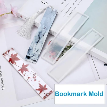 

New Silicone Transparent Bookmark Mold Rectangle Crystal Epoxy UV Resin Blank Bookmark Jewelry DIY Fashion Soft Craft 1pc