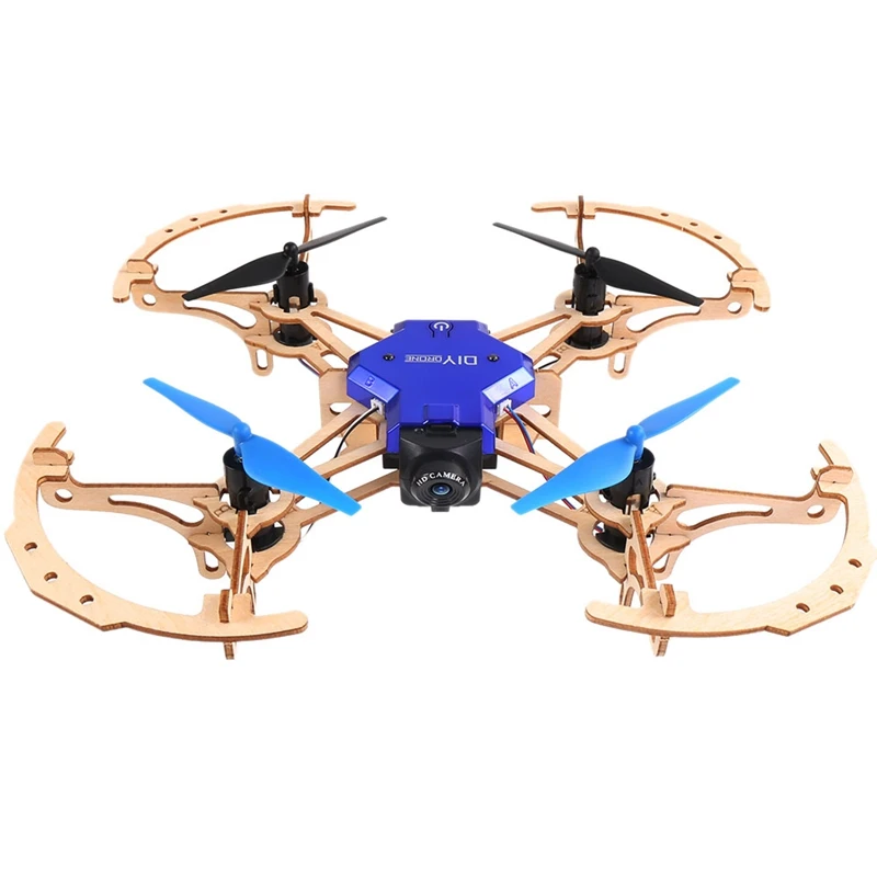 

ZL100 Diy Drone Mini Pocket Racing RC Dron Wooden Quadcopter Mini Drone 2.4ghz Remote Control Diy Toys For Kids, With 720P Camer