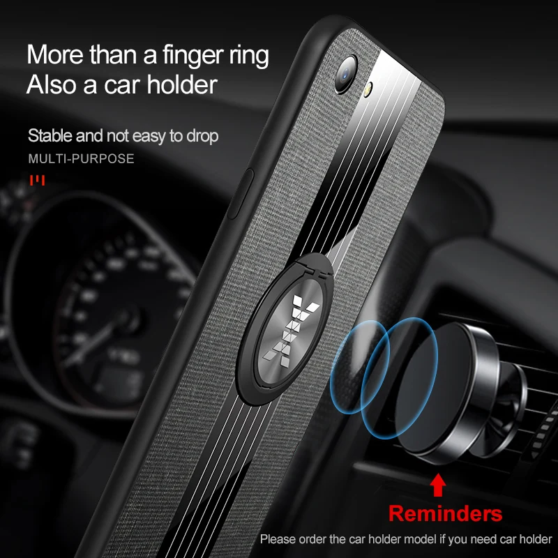

Newest Cloth Cases for OPPO A83 A73 A59 A57 A9 A7X A7 A5 Case Cover with Finger Ring Holder Car Magnetic Stand Bracket
