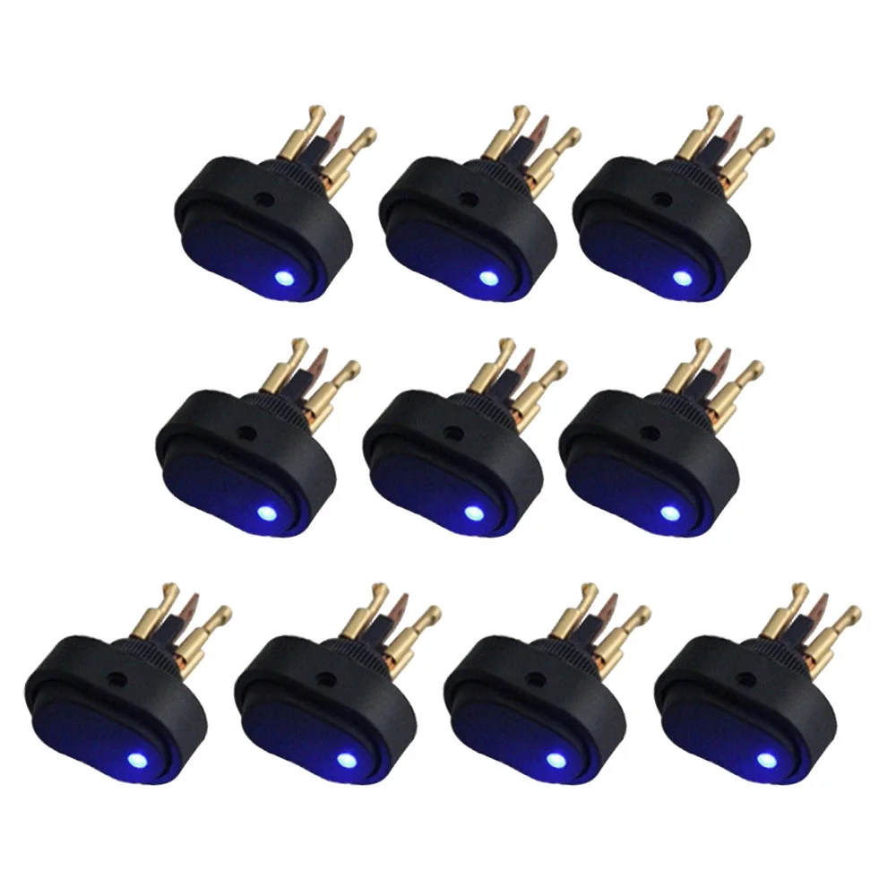 10x DC 12V 30Amp 30A Heavy Duty синий светодиодный OFF-ON рокер переключатель автомобиль Лодка