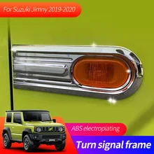 

For Suzuki Jimny 2019-2020 Fender Side Lamp Cover Shade Turn Signal Decorative Frame ABS Plating Modified Exterior