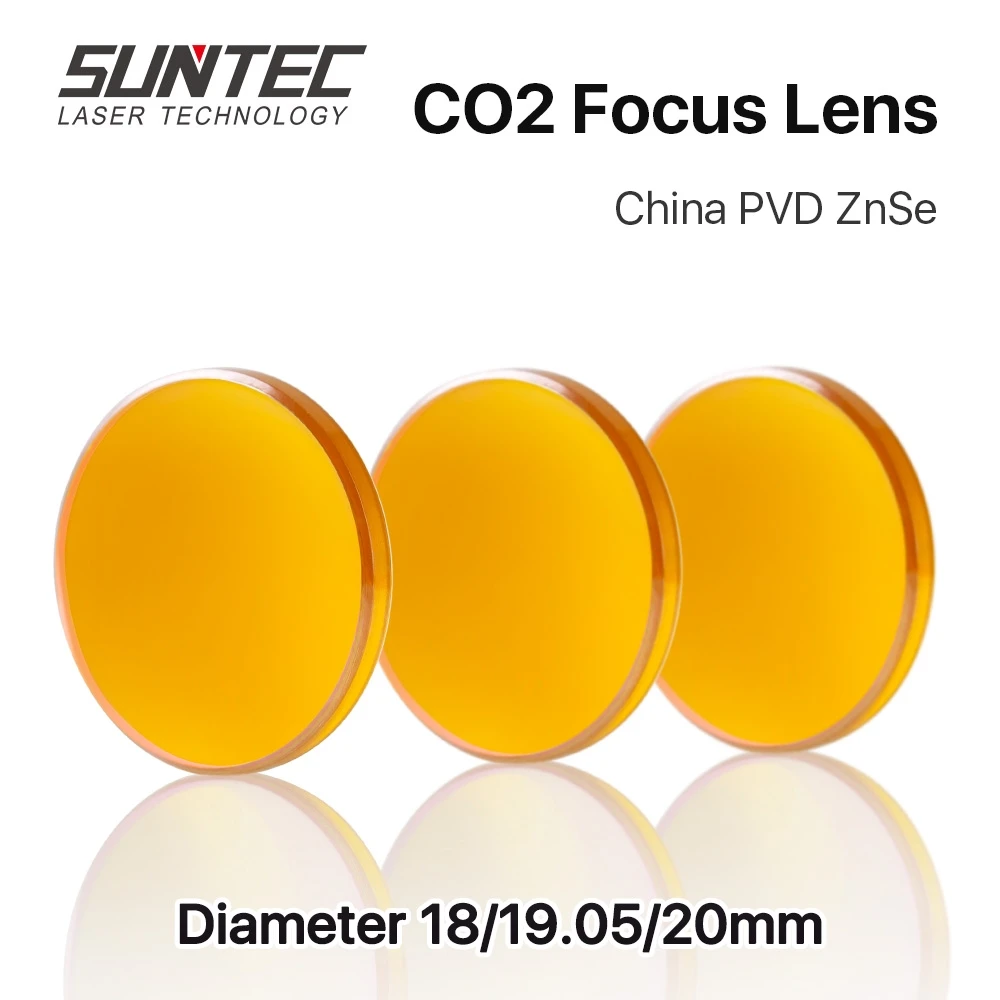 

Co2 Laser Focus Lens China PVD ZnSe Dia.12 18 19.05 20 25mm FL38.1 50.8 63.5 76.2 101.6mm Co2 Laser Cutting Engraving Machine