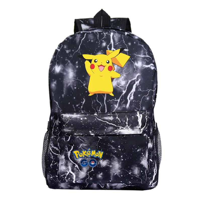Милый рюкзак Pokemon, холст, Пикачу, для мальчиков и девочек, подростков, школьные сумки, рюкзак на плечо, унисекс, дорожная сумка