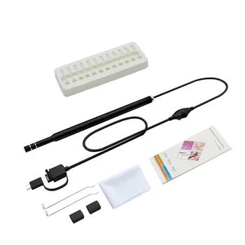 

2 in 1 Multifunctional Ear Cleaner USB Endoscope 5.5mm Visual Ear Spoon Earpick Otoscope Camera 0.3MP Earwax Removal Kit hot Hot