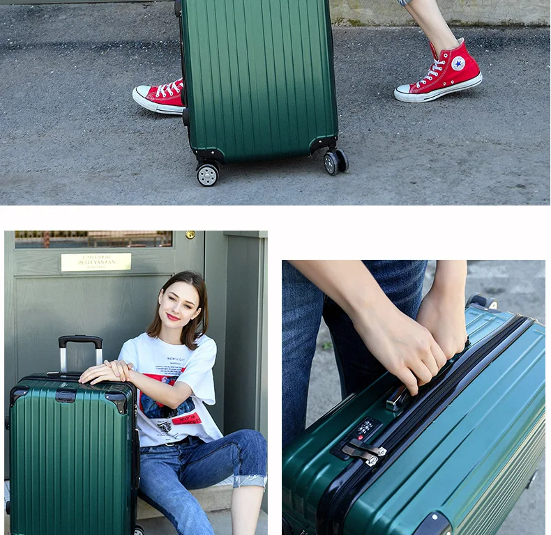 Factory Direct Selling Wholesale Universal Wheel with Hook Draw-bar Luggage Mute Wear-Resistant Aluminium Alloy Password Luggage