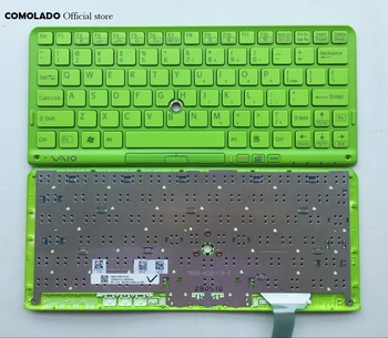 

US English Keyboard For SONY VPC P11 Series P119 P119JC P118 P115 Green With Frame Laptop Keyboard US Layout