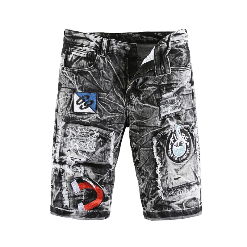 Mens Different Snowflakes White Jogger Shorts Bodybuilding Short