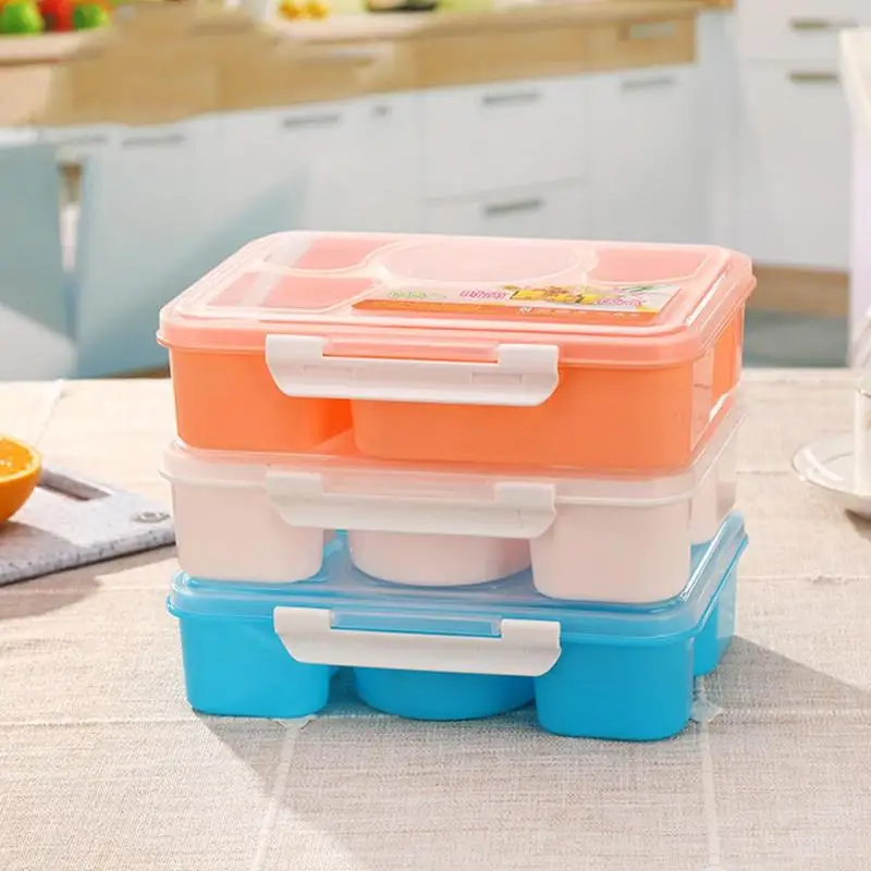 Ланч бокс из пшеничного волокна + ПП для микроволновой печи Bento Контейнер барбекю