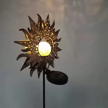 

40# Outdoor Garden Lawn Waterproof Metal Sun Decorative Pile Of Solar Lamp Lawn Solar Lamp Outdoor Garden Lawn Home Supplies