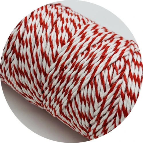 10yards 2mm 100% Cotton Rope Colorful Twisted String Cotton Cords Rope For Home Decor Handmade Christmas DIY Gift Wrap