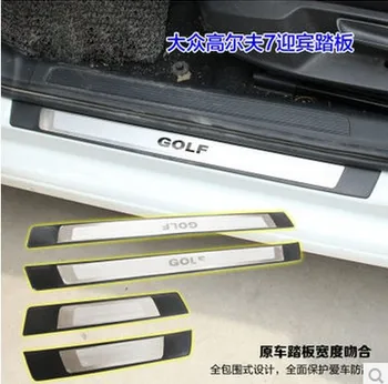 

Excellent New For VW golf 7 accessories Volkswagen golf 7 MK 7 Stainless steel Door sill plate car styling