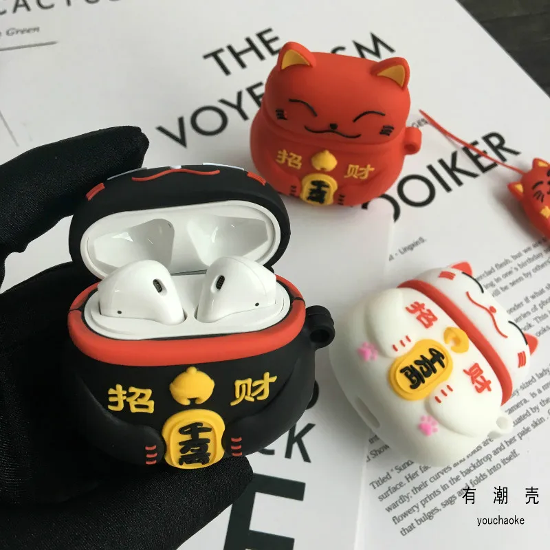 Auroras чехол для Apple Airpods Pro милый счастливый кот дизайн уникальные полные аксессуары для наушников протектор для Apple Airpods 1 2 Чехол