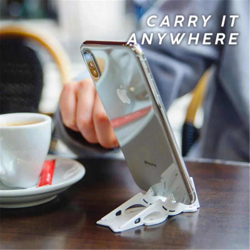 

Foldable Card Type Mobile Phone Holder Compact Adjustable Photography Tripod Set For Universal Phone