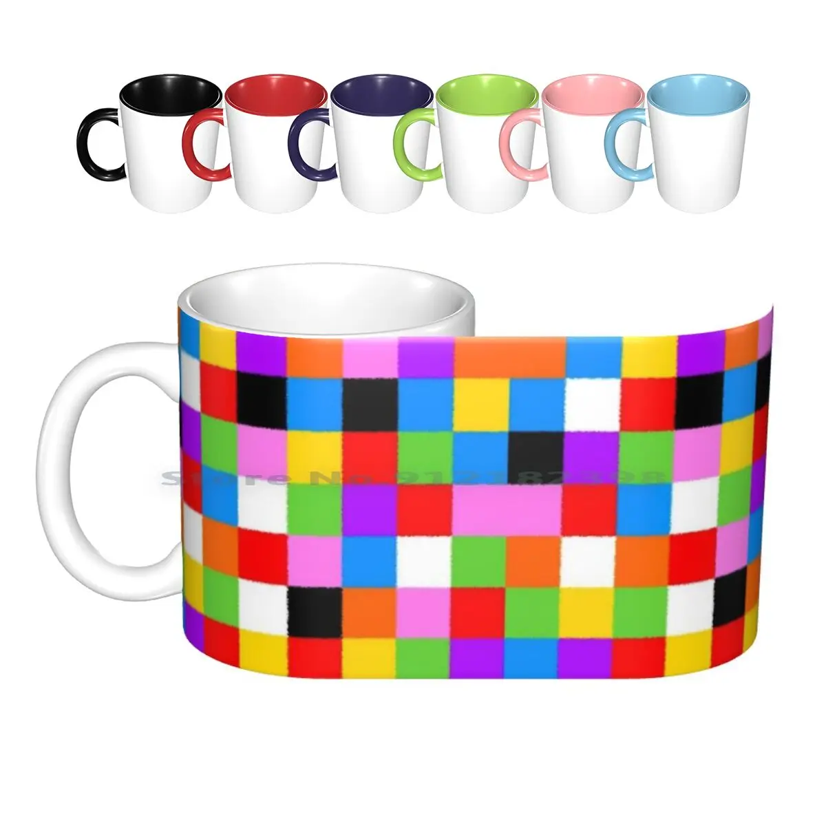 Elmer Patchwork Tazze In Ceramica Tazze Da Caffè Tazza Da Tè Al Latte Studio Ammaccature Vibing Teen Cheap Artsy Trendy Summer Pinterest Quote