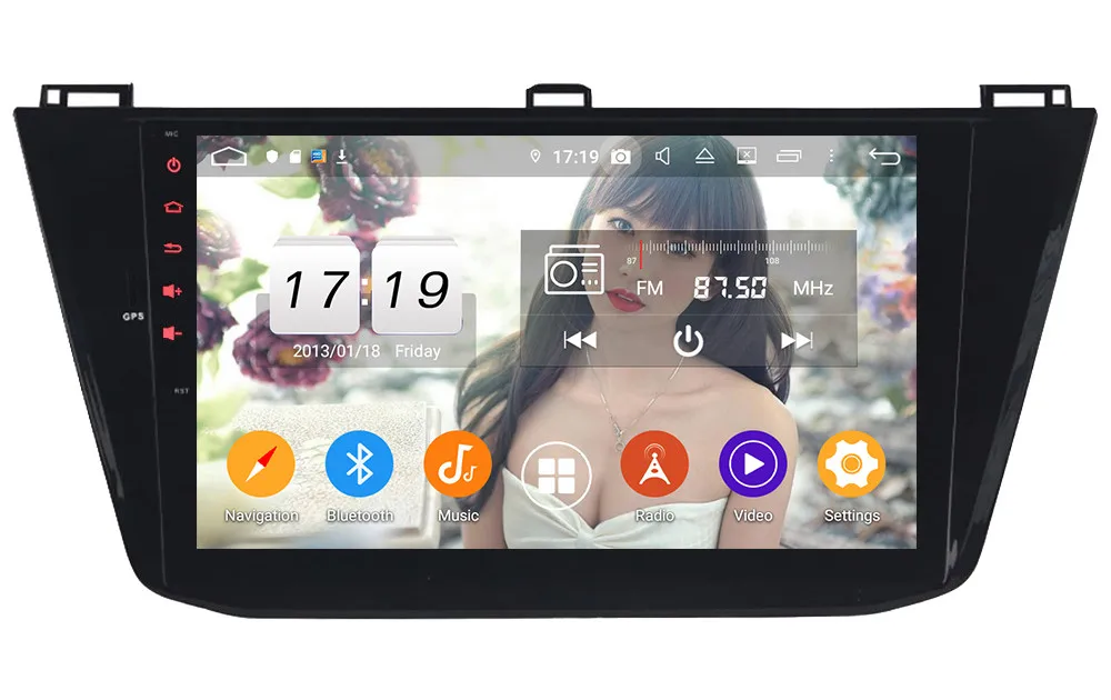 Klyde 10," ips 4G Android 9,0 Восьмиядерный 4 Гб ОЗУ 64 Гб ПЗУ DSP автомобильный DVD мультимедийный плеер стерео для Volkswagen Tiguan L