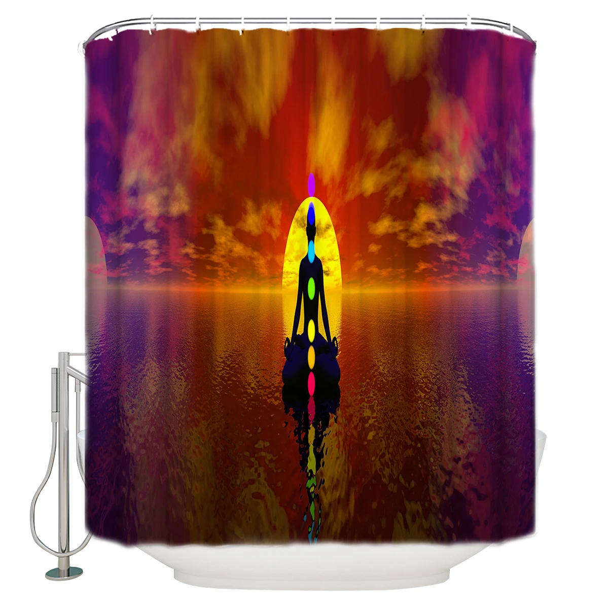 Buddhist Meditation Yoga Shower Curtain Bathroom Decor Fabric Shower Curtain Farmhouse Decor Shower Curtains Aliexpress