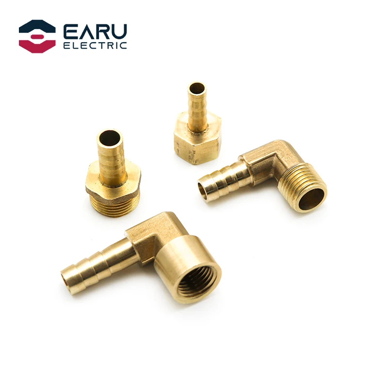 Pagoda Connector 6 8 10 12 14mm Hose Barb Connector Hose Tail Thread 1/8 1/4 3/8 1/2 inch Thread (PT) Brass Water Pipe Fittings
