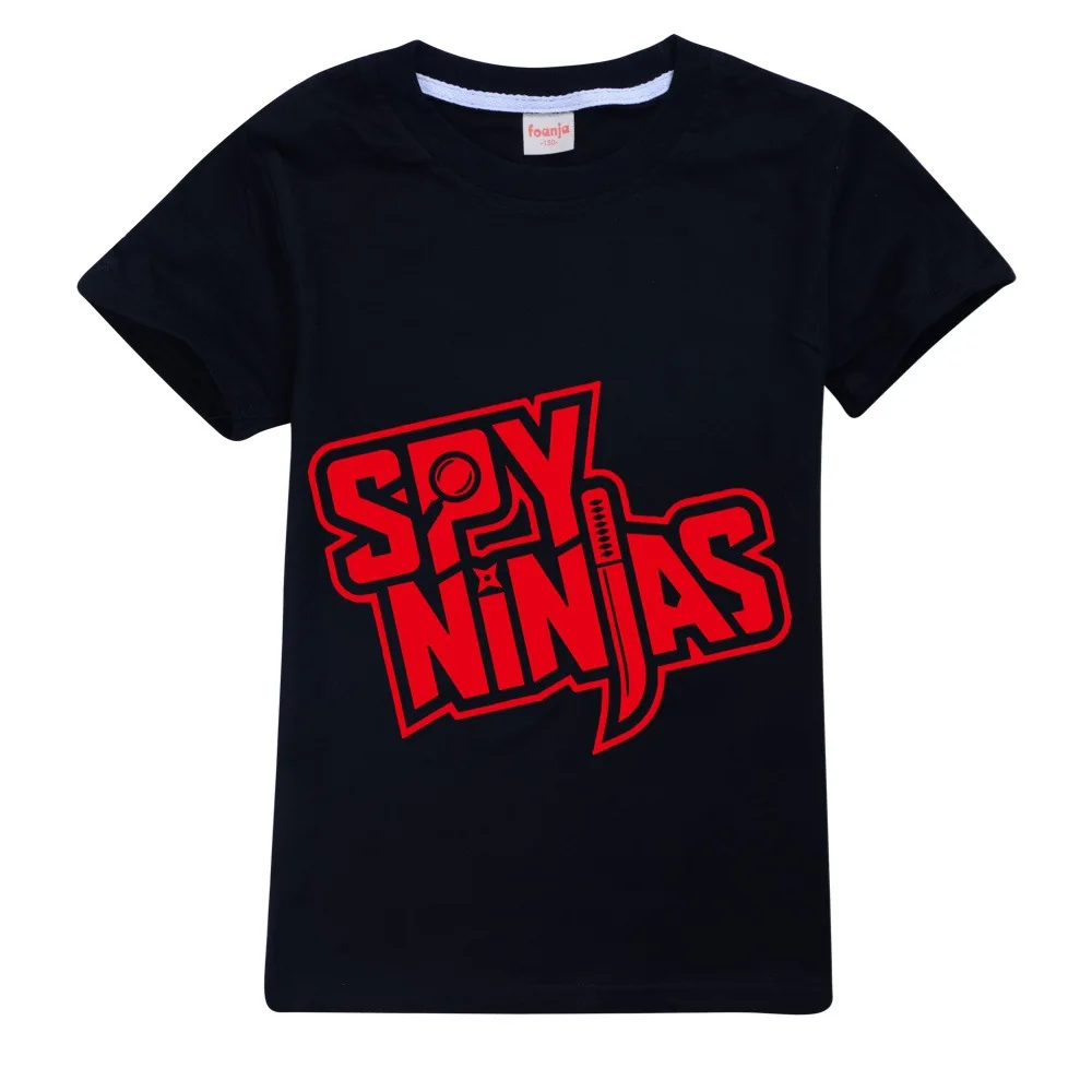 

New SPY NINJA Boys Girls short T-Shirt 2021 Summer cotton Kids Tops Cartoon Graphic Tees Funny Harajuku Children O-neck Tshirt