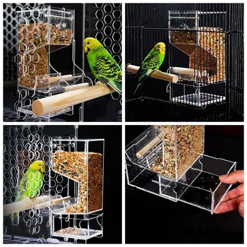 

Pet Supply Parrot Automatic Feeder Bird Feeding Food Box Bird Supplies Anti-splashing Bird Feeder