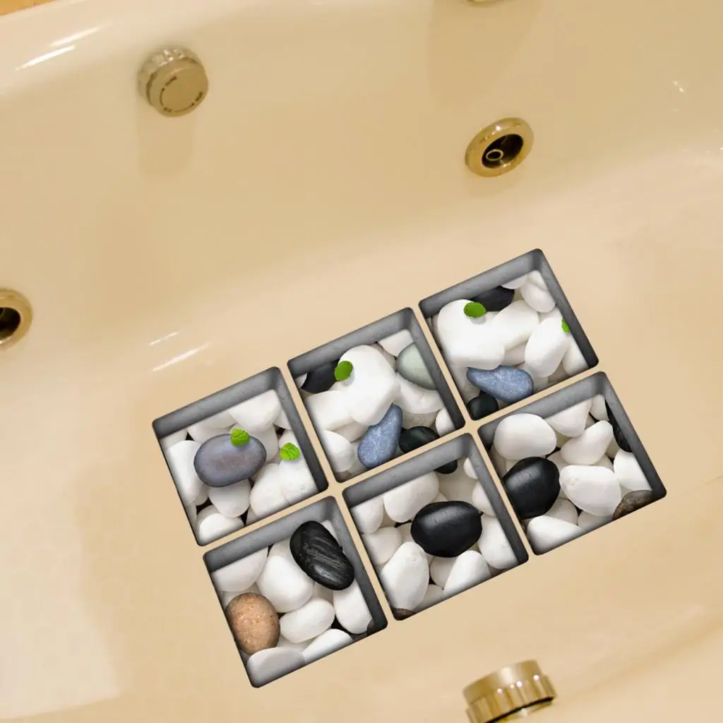 3D Self-adhesive Bathtub Non Slip Appliques Stickers Decals Tub Tattoos