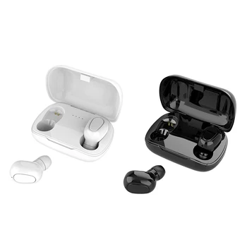 

L21 Bluetooth Headset TWS 5.0 Wireless Dual Ear in Ear Noise Reduction Invisible Mini Charging Box