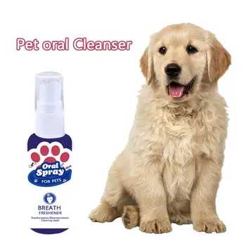 

30ML Pet Mouth Freshener Antibacterial Oral Spray Fresh Cleaner Breath Dog Cat Healthy Dental Fresh Non-toxic Dog Mouth Clean