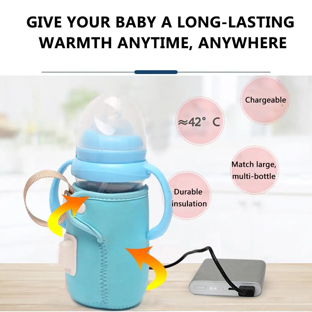 Детская фляга для путешествующих термостат сумка автомобильный портативный USB нагревательный Интеллектуальный теплый молочный инструмент изоляционный чехол для ухода за ребенком