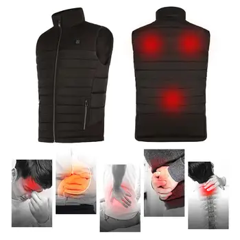 

2019 Outdoor Men Electric Heated Vest USB Heating Vest Winter Thermal Cloth Feather Hot Sale Camping Hiking Warm Hunting Jacket