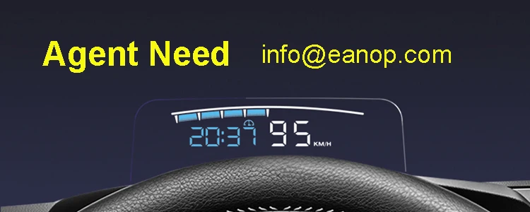 EANOP M60s Mirror HUD 7'' OBD2 Head-Up Display For Universal