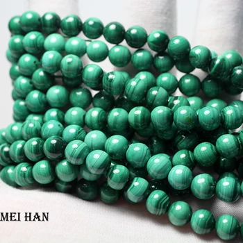 

Meihan (1 strand) wholesale natural 7.5-8mm smooth round malachite stone beads stone for jewelry making design DIY bracelet
