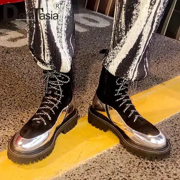 

DORATASIA New Fashion Cross Tied Female Flat With Boots 2020 Comfort Leisure Boots Women Round Toe Zip Ankle Shoes Woman