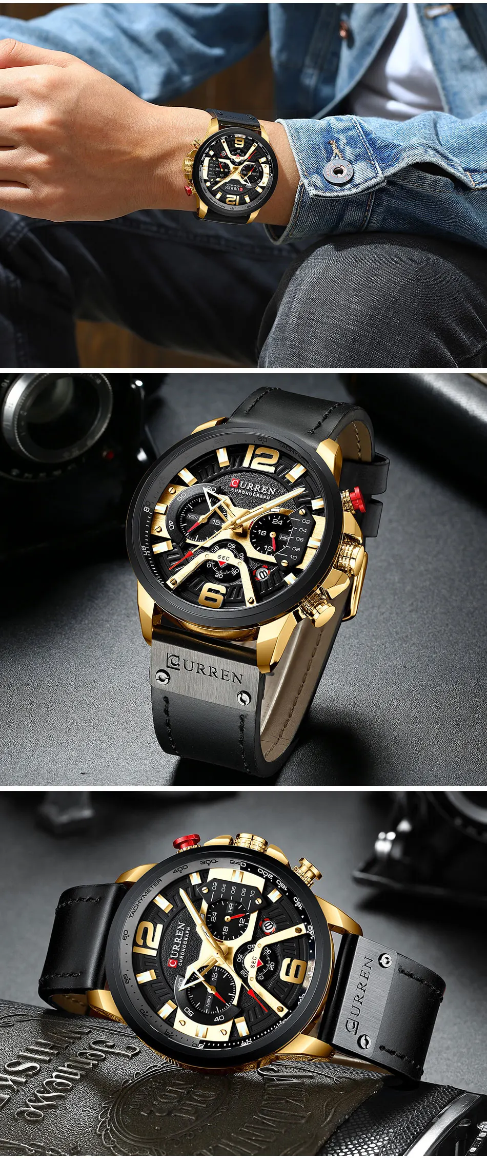 DIDUN watch Men Top Brand Luxury Quartz Watch Analog Leather Sports Watches Men's Army Military Watch 30m Waterproof Wristwatch