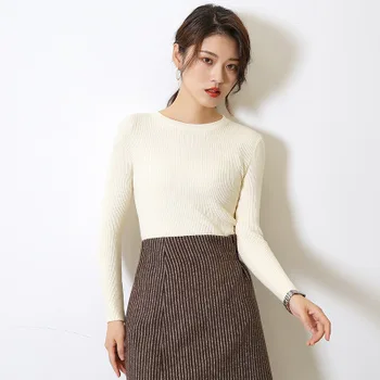 

2020 WOMEN NEW autumn and winter Korean women's slim slimming shirt sweater blouse