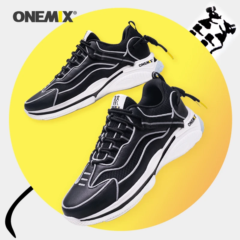 ONEMIX/мужские кроссовки в стиле ретро; обувь для бега с вышивкой; прогулочная обувь; удобная спортивная обувь; Мужская Спортивная обувь;