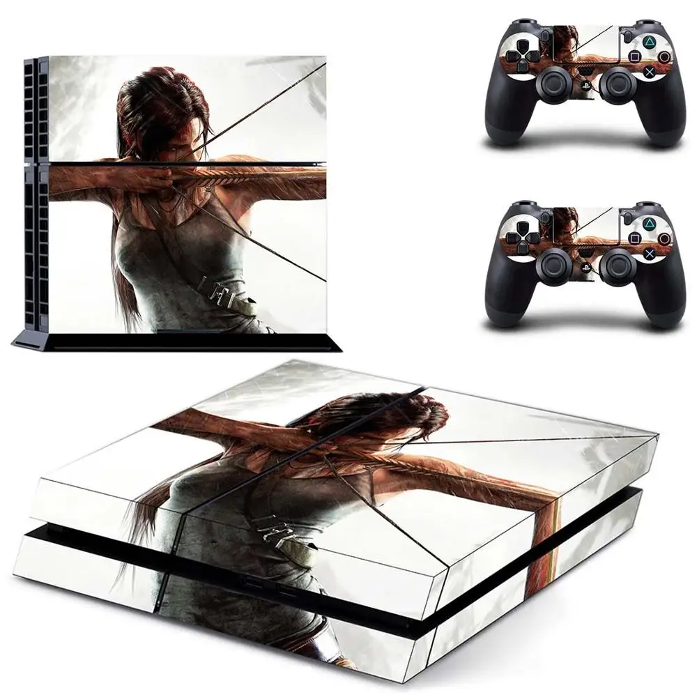 DPTM0953 PS 4 Tomb Raider стикер s PS4 игровая станция 4 виниловые наклейки для кожи Pegatinas для консоли playstation 4 и 2 контроллера - Цвет: DPTM0953