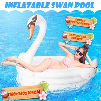 

Hot Summer Large Swan Swimming Pool Inflatable for Adults Baby Kids Summer Water Paddling Pool Bathtub Circles Float Pool Toys