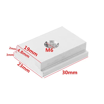 

10 Pcs M6 T-Track Sliding Nut T Slot Slider For Woodworking Tool Fastener Kit 23*30mm Aluminum Profile