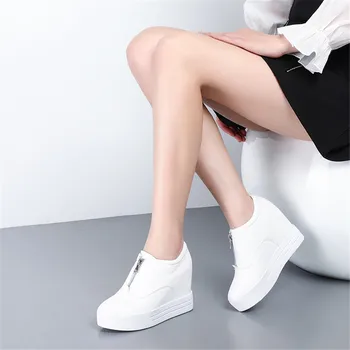

Sarairis Brand New Leisure Height Increasing Genuine Leather women's Shoes Loafers Casual Skin Pumps Woman