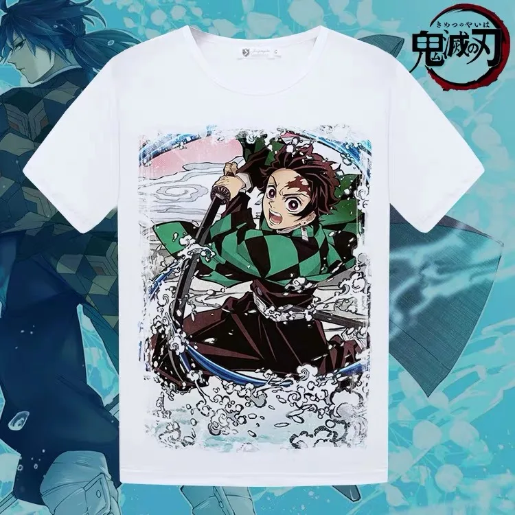 Летняя футболка с коротким рукавом аниме убийца демона Kimetsu no Yaiba одежда для