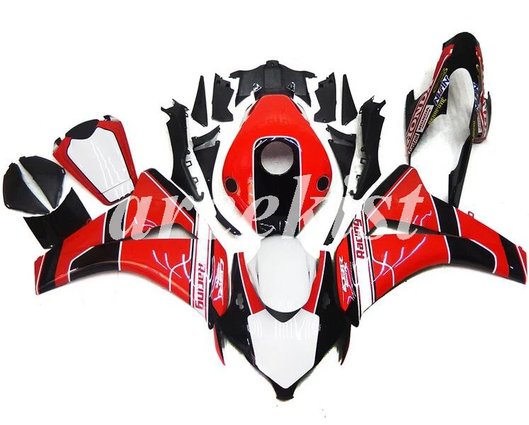 ABS литьевая форма мотоцикл обтекатели комплект Подходит для Honda CBR1000RR 08 09 10 11 2008-2011 набор кузова белый красный