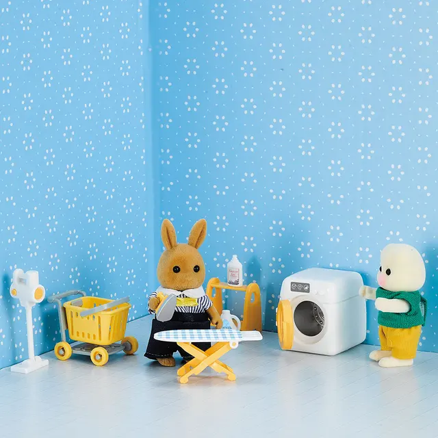 Elephant Baby Dollhouse Bathroom DIY Toilet Accessories 1/12 Forest Family Miniatures Furniture For Dolls Toy Kitchen Girl Gifts 2