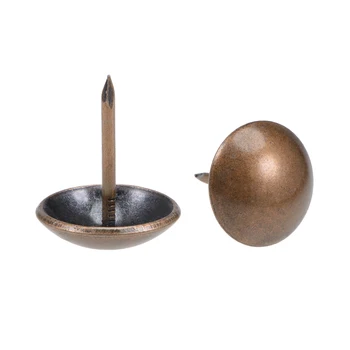 

uxcell Upholstery Nails Tack 19mm Head Dia Antique Round Thumb Push Pins Copper Tone 100 Pcs