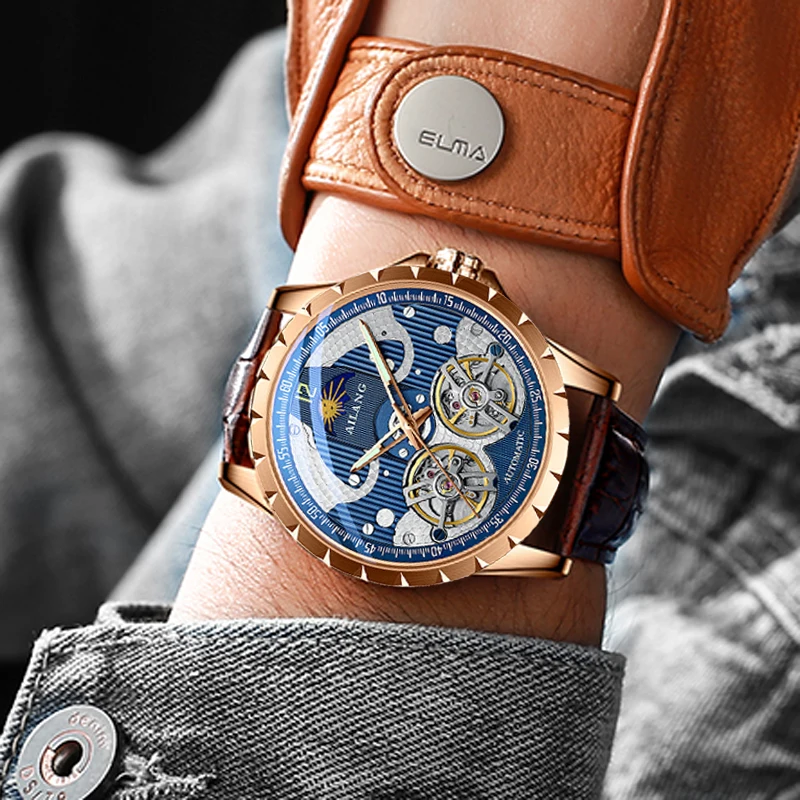 

Switzerland Luxury Brand Waterproof Military Sport Watches Men Double Tourbillon Watch Automatic Mechanica Clock Relogios