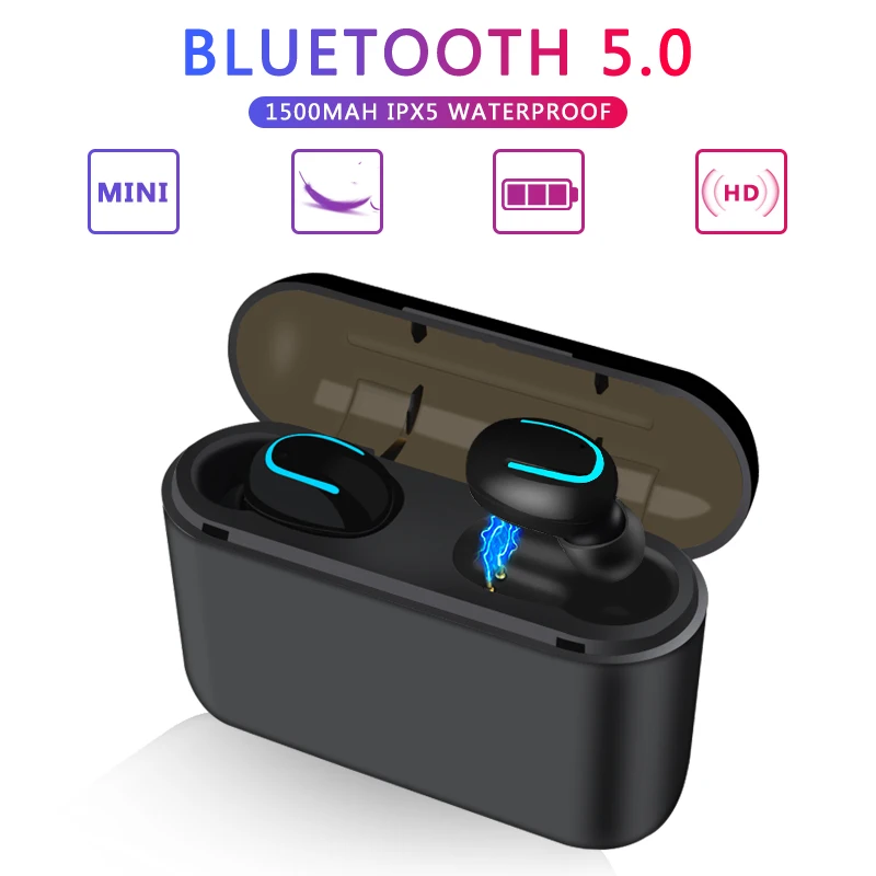 Bluetooth Earphones TWS Wireless Blutooth 5 0 Earphone Handsfree Headphone Sports Earbuds Gaming Headset Phone PK i60 i9000