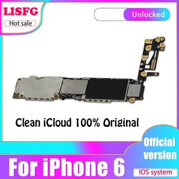 

Factory Unlocked For iPhone 6 Motherboard With IOS System 16GB 32G 64GB 128GB For iPhone 6 Logic Board Without Touch ID
