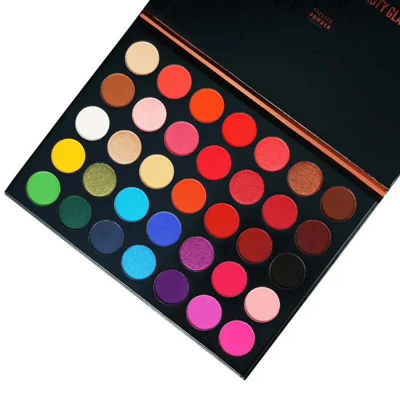 Beauty Glazed 35 Color Studio matte Eyeshadow Power Palette Glitter Highlighter Shimmer Make up Pigment Eye Shadow Pallete