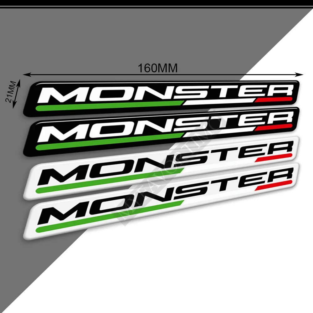 Per Ducati Monster 696 797 821 Stealth 1200 S Adesivi Moto Tank Pad Protector Carenatura Emblema Logo